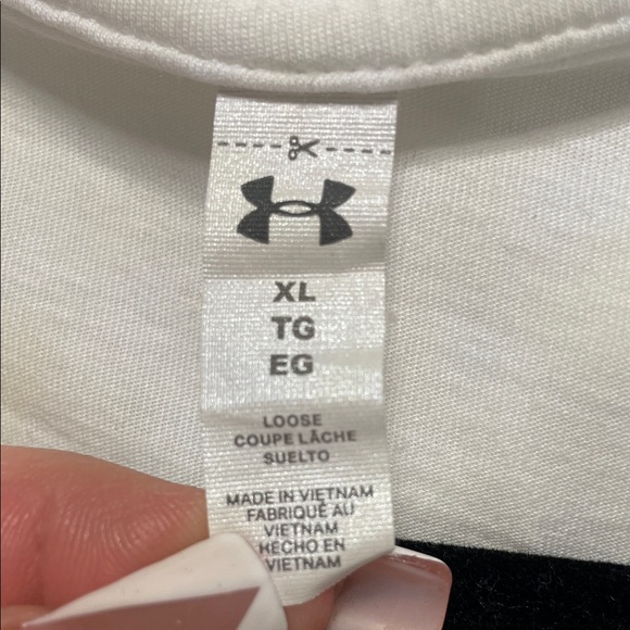 Under Armour White Hoodie with Blue Accents - Picture 2 of 5